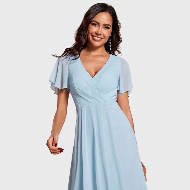 Marianne | Flutter Sleeve Midi Dress