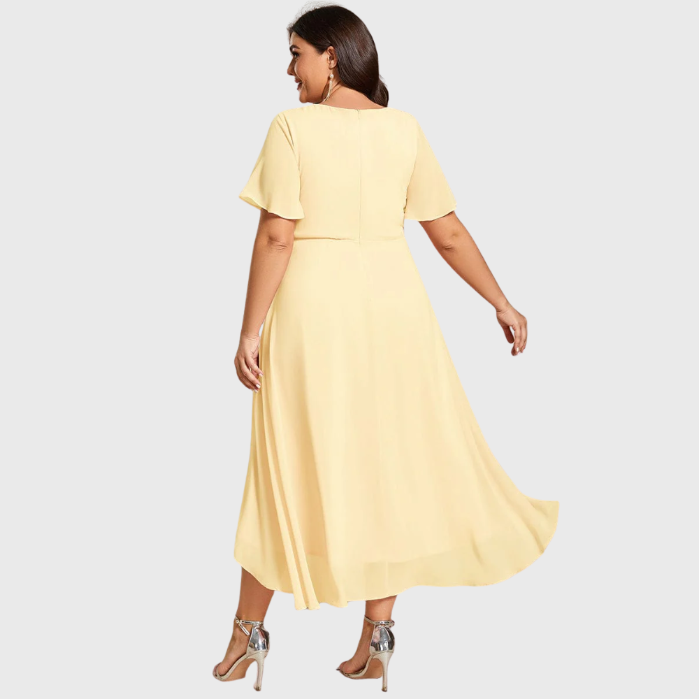 Marianne | Flutter Sleeve Midi Dress