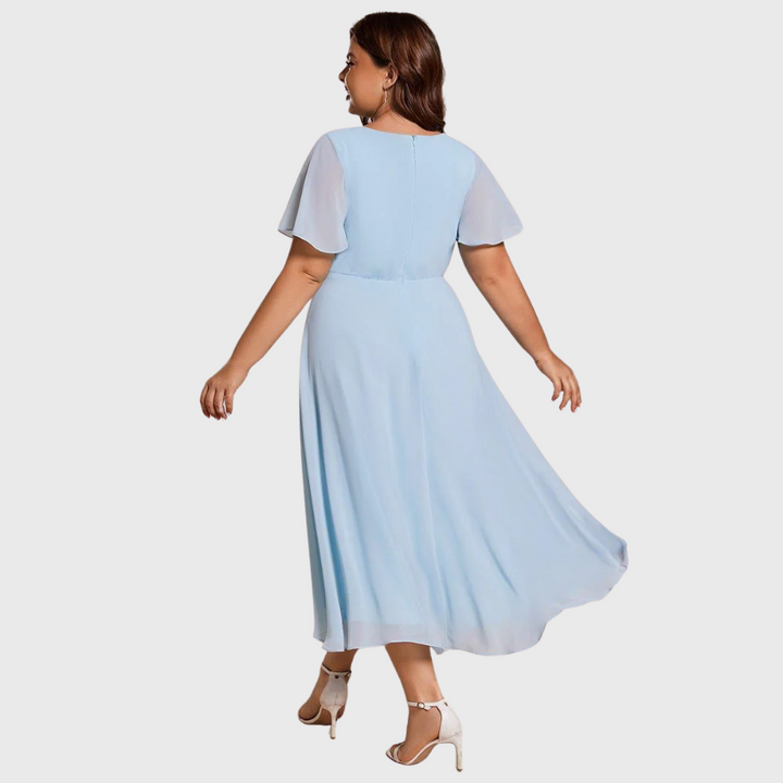 Marianne | Flutter Sleeve Midi Dress