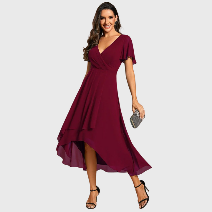 Marianne | Flutter Sleeve Midi Dress