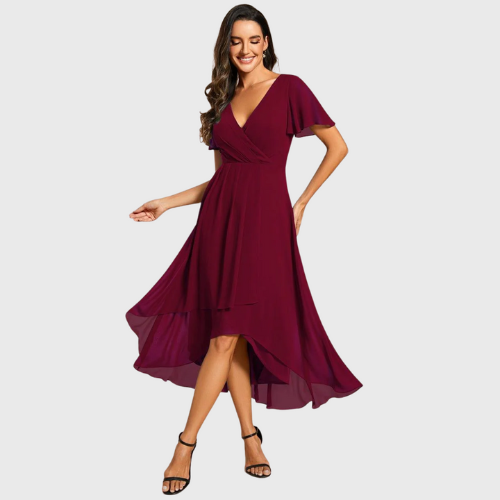 Marianne | Flutter Sleeve Midi Dress