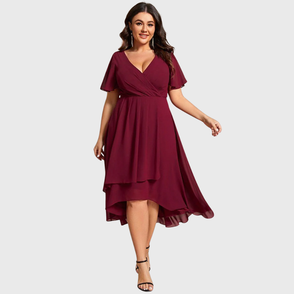 Marianne | Flutter Sleeve Midi Dress