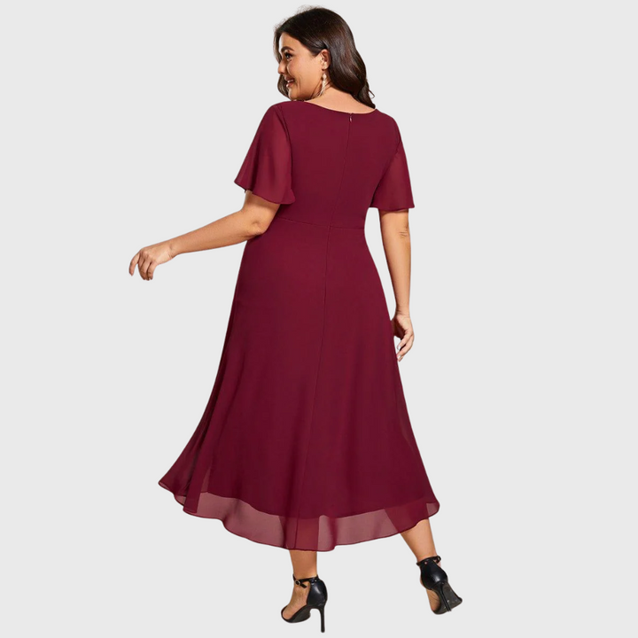 Marianne | Flutter Sleeve Midi Dress