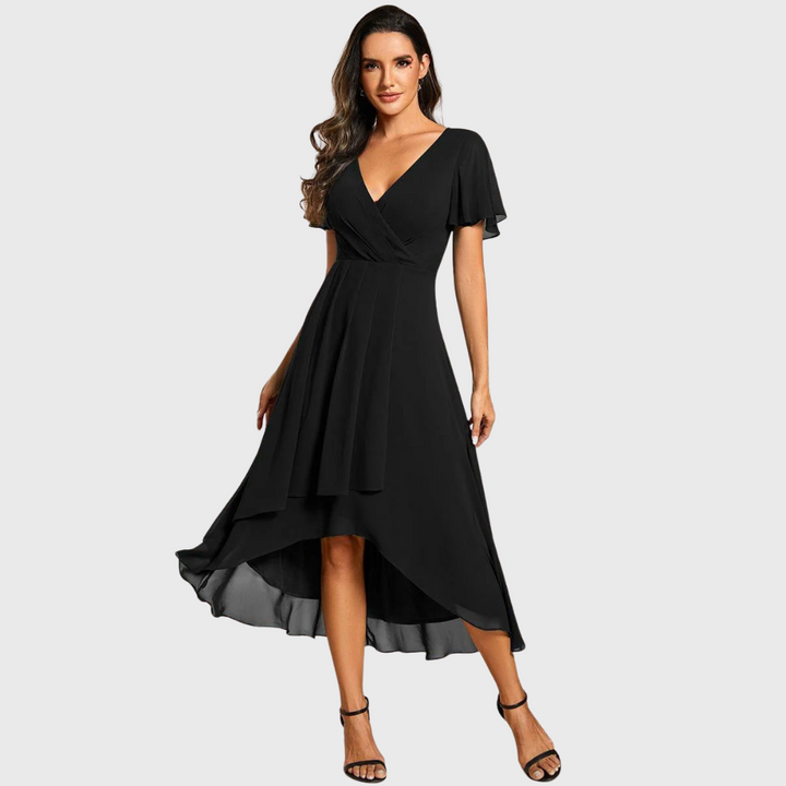 Marianne | Flutter Sleeve Midi Dress