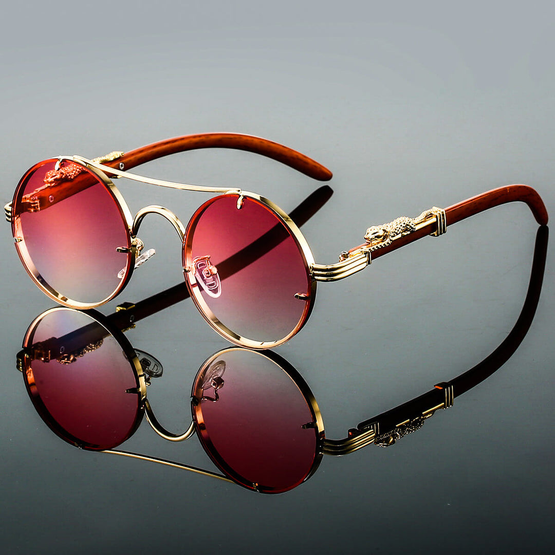 Leonardo | Panther Arm Round Sunglasses (1+1 FREE)