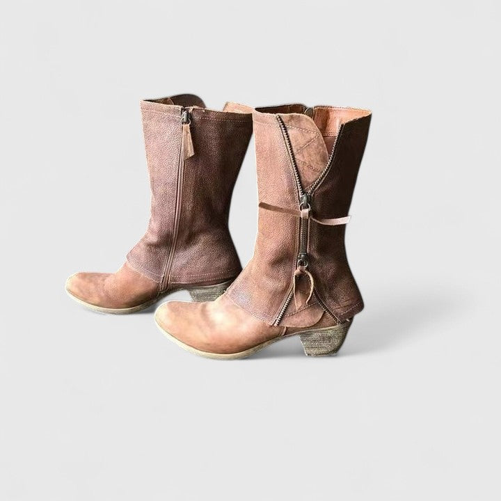 Grace | Mid-Calf Zip Boots