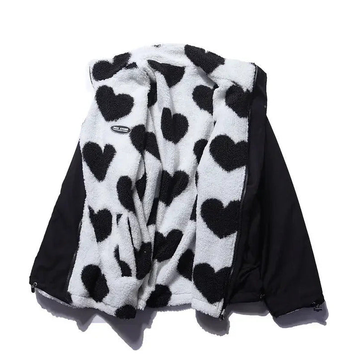 Mina | Heart-Lined Fleece Jacket