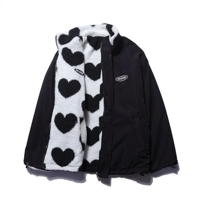 Mina | Heart-Lined Fleece Jacket