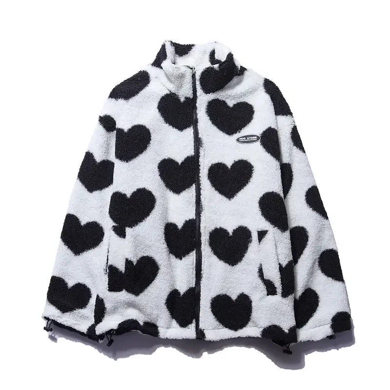 Mina | Heart-Lined Fleece Jacket
