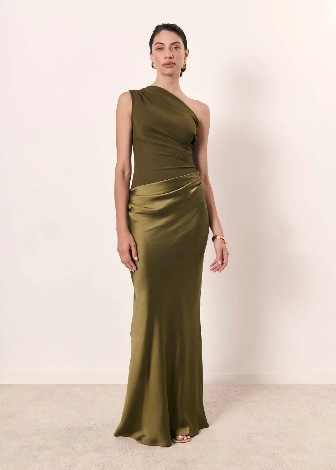 Selene | One-Shoulder Satin Gown