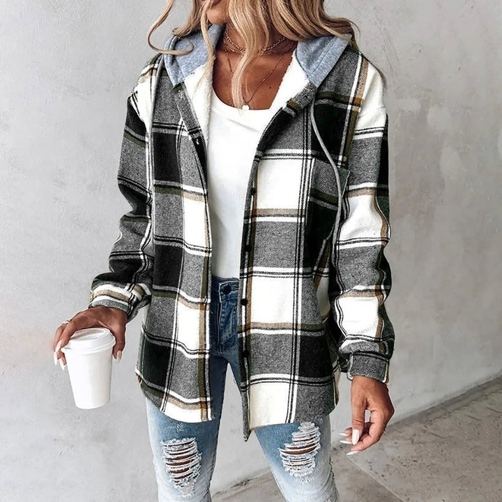 Sandra | Hooded Plaid Shacket
