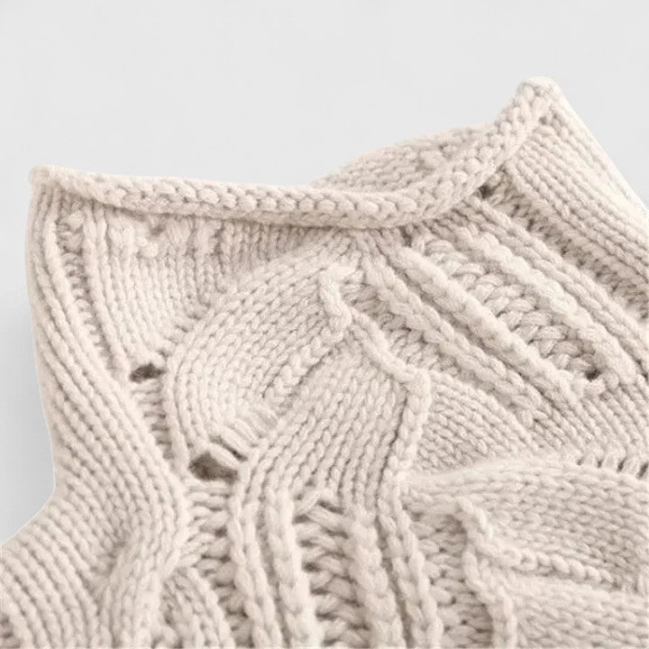Helen | Textured Knit Turtleneck Sweater