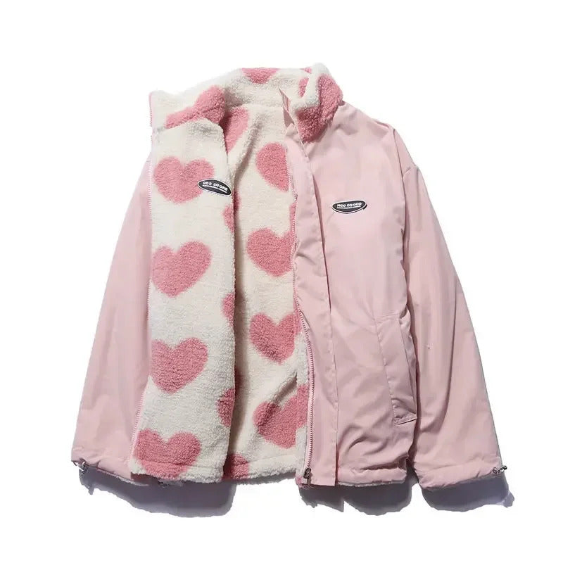 Mina | Heart-Lined Fleece Jacket