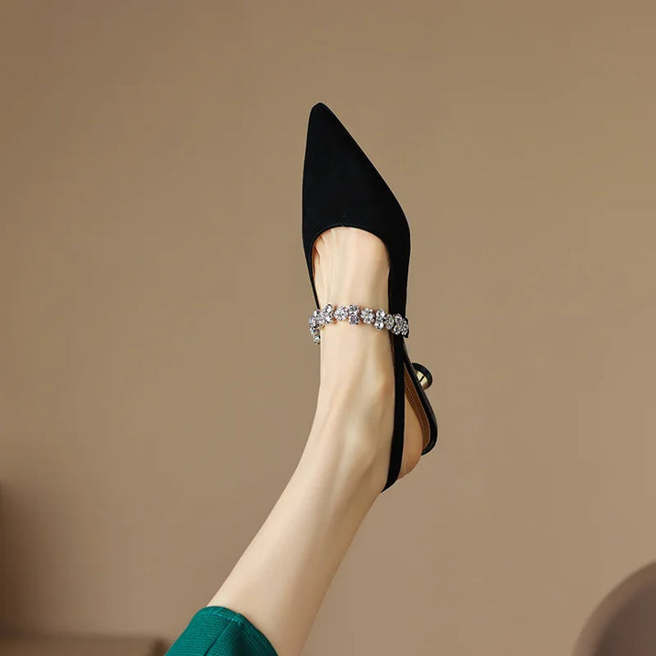 Lydia | Sparkle Strap Kitten Heels