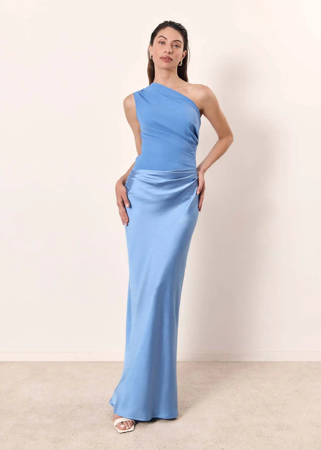 Selene | One-Shoulder Satin Gown
