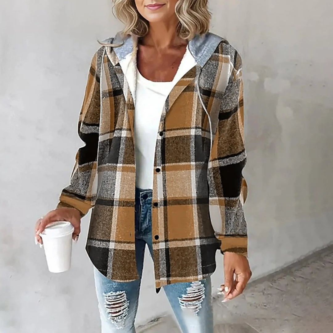 Sandra | Hooded Plaid Shacket
