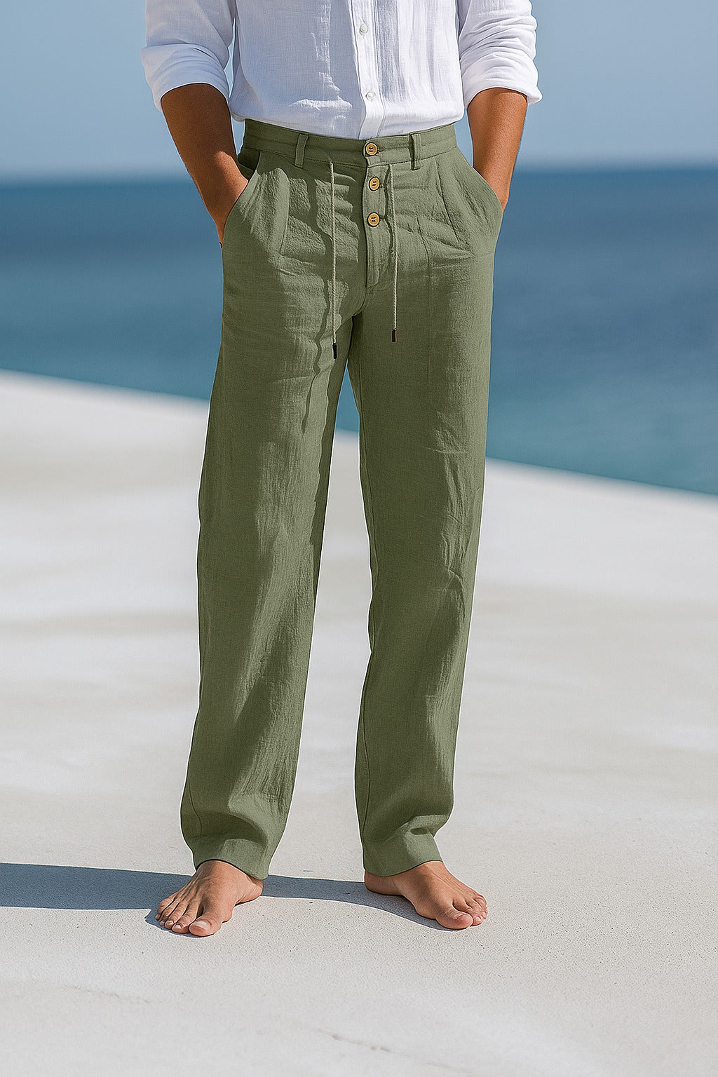 Geoffrey | Relaxed Linen Trousers