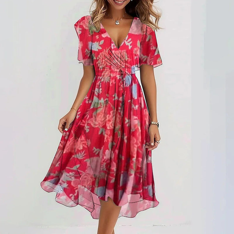 Vivian | Flowing Printed Midi Dress