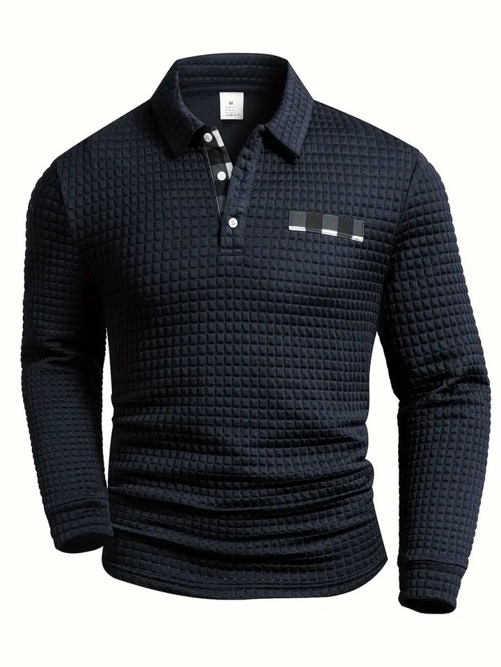 Walter | Textured Long Sleeve Polo