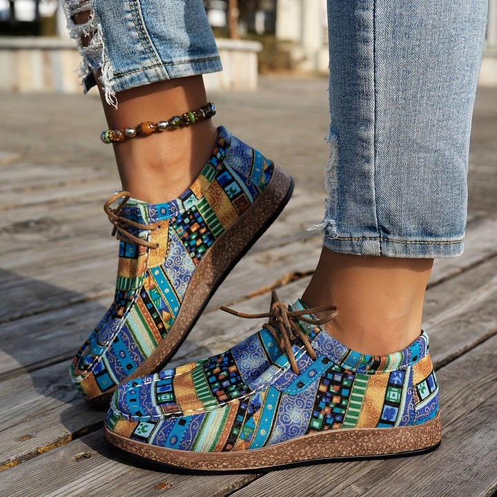 Rosa | Boho Lace-Up Loafers