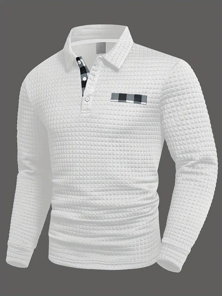Walter | Textured Long Sleeve Polo