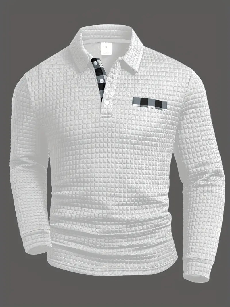 Walter | Textured Long Sleeve Polo
