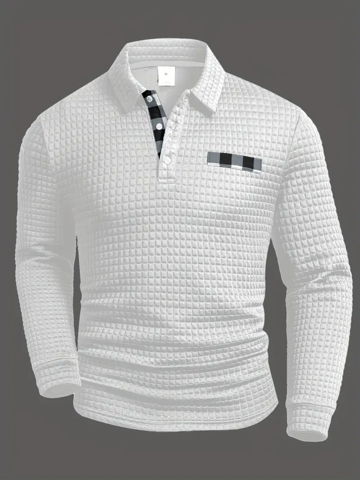 Walter | Textured Long Sleeve Polo