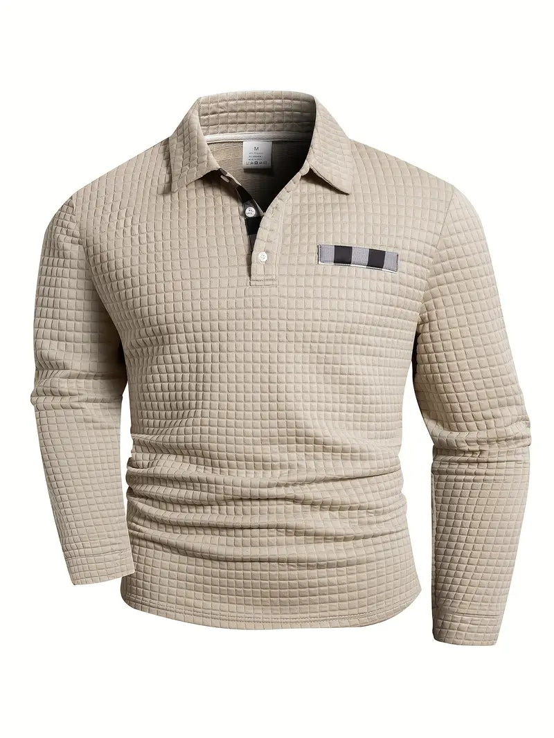Walter | Textured Long Sleeve Polo