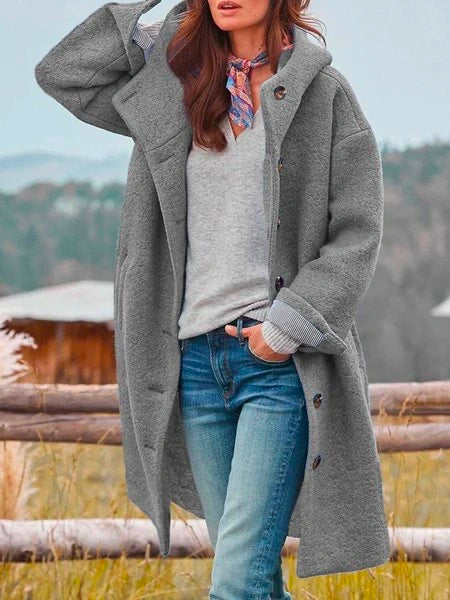 Catherine | Cozy Button Wool Coat