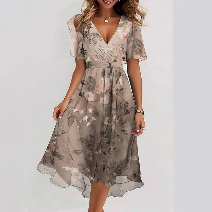 Vivian | Flowing Printed Midi Dress