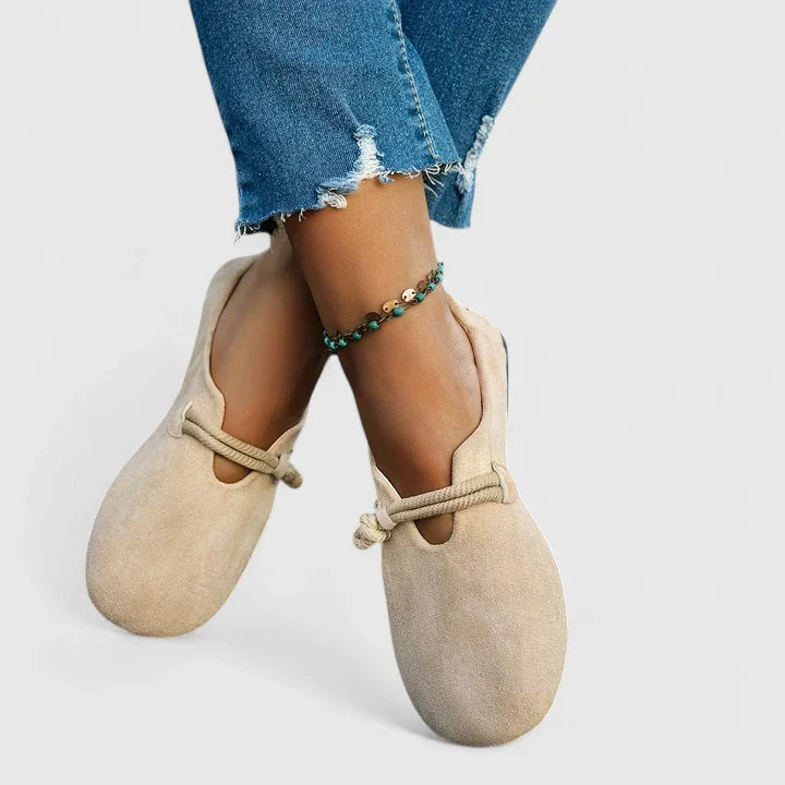 Isie | Suede Rope-Knot Slip-On Flats