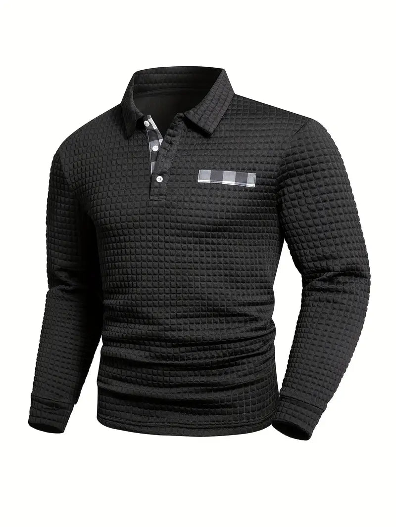 Walter | Textured Long Sleeve Polo