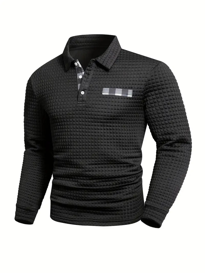Walter | Textured Long Sleeve Polo