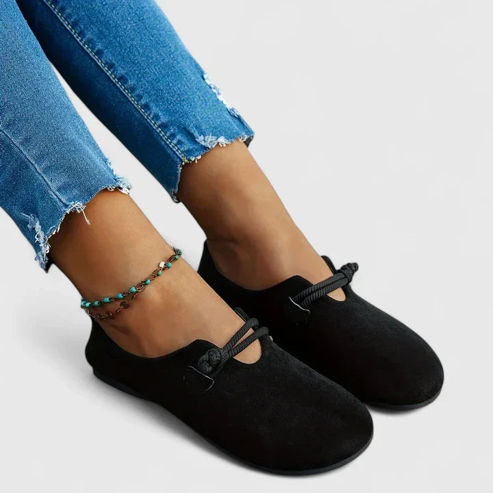 Isie | Suede Rope-Knot Slip-On Flats
