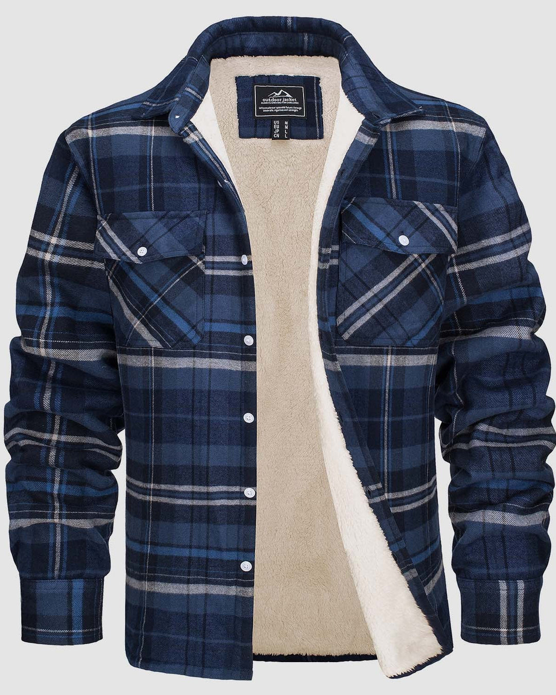 Frank | Sherpa-Lined Plaid Shirt Jacket