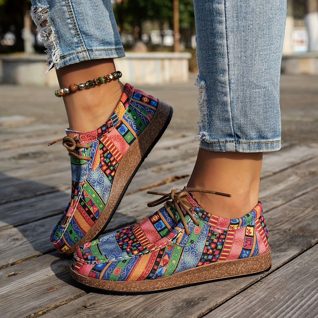 Rosa | Boho Lace-Up Loafers