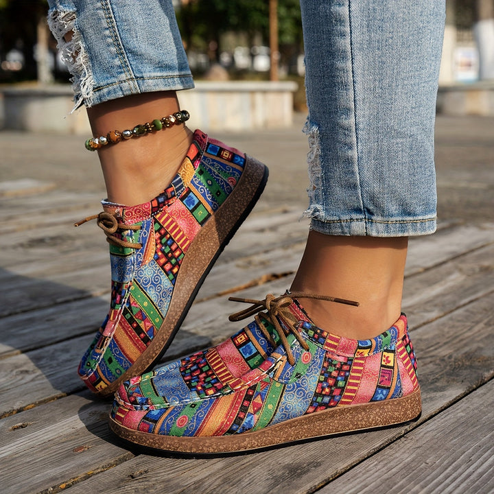 Rosa | Boho Lace-Up Loafers