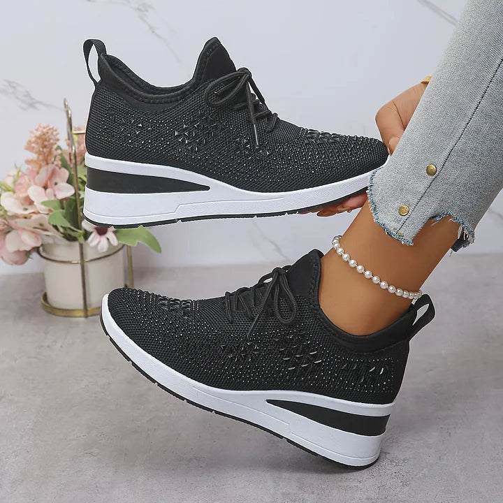 Celeste | Sparkling Knit Comfort Sneakers
