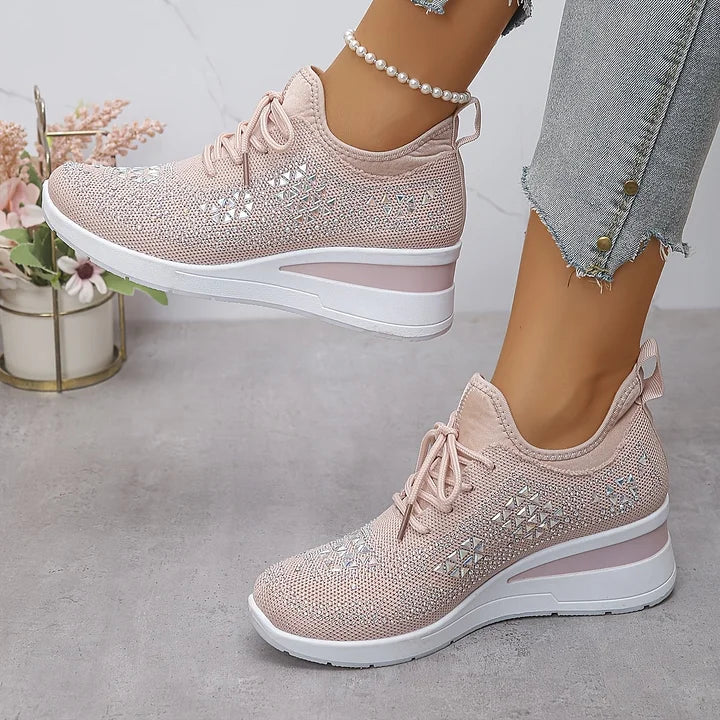 Celeste | Sparkling Knit Comfort Sneakers