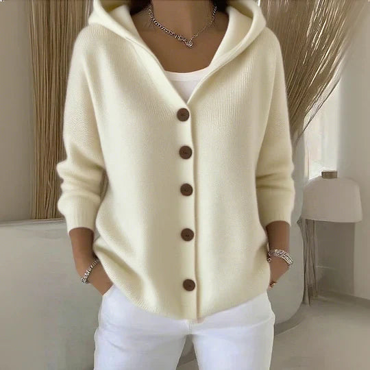 Evelyn | Cozy Button Hoodie