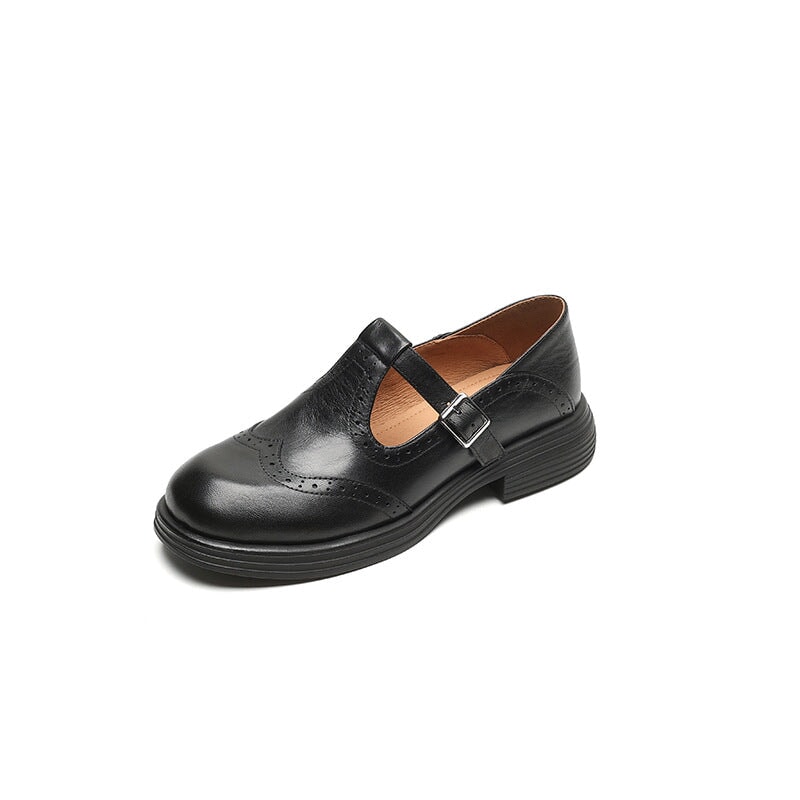 Edith | Vintage Buckle Oxford Flats