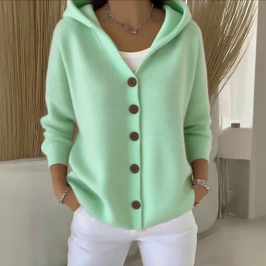Evelyn | Cozy Button Hoodie
