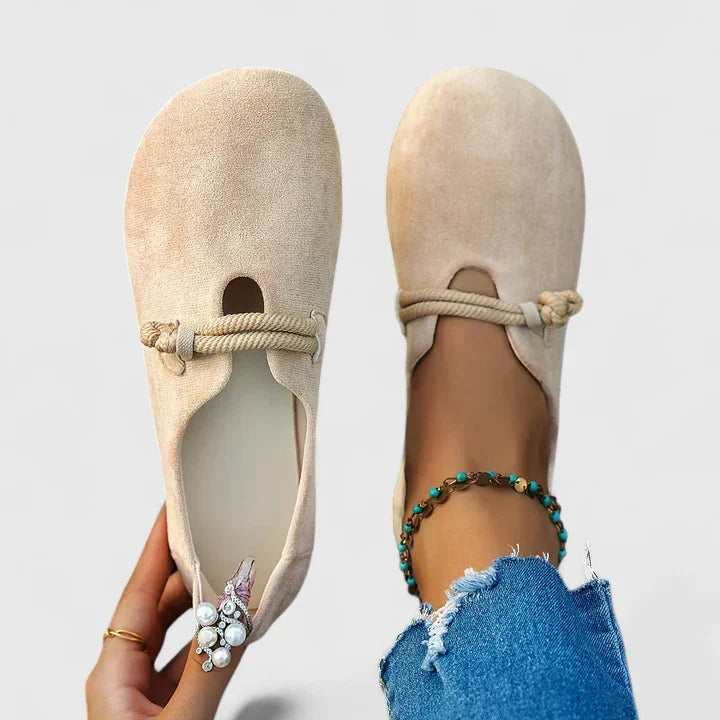Isie | Suede Rope-Knot Slip-On Flats