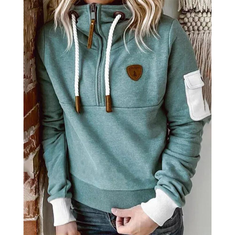 Willow | Two-Tone Quarter-Zip Hoodie