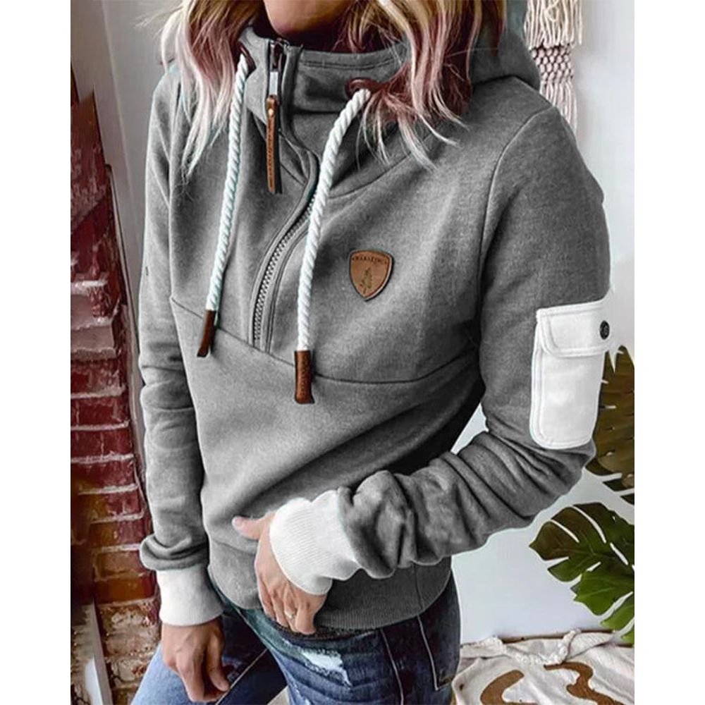 Willow | Two-Tone Quarter-Zip Hoodie