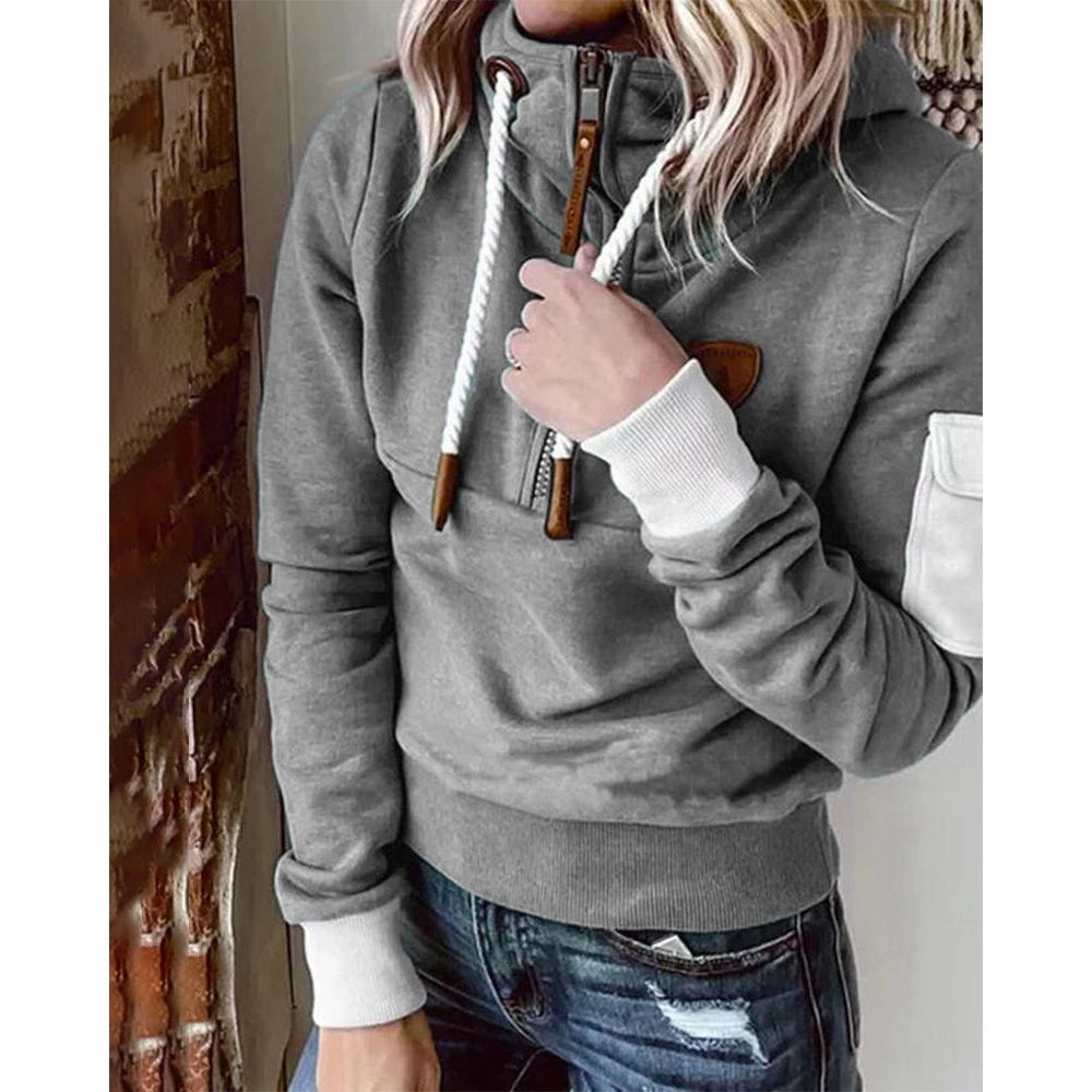 Willow | Two-Tone Quarter-Zip Hoodie