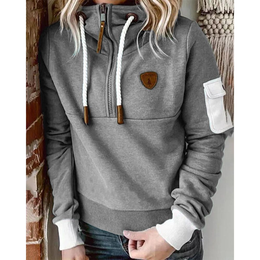 Willow | Two-Tone Quarter-Zip Hoodie