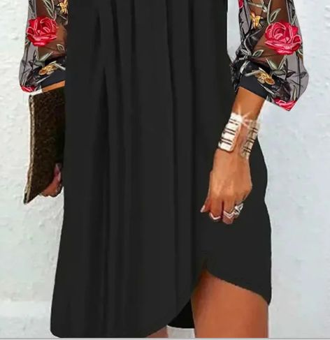 Veronica | Embroidered Sleeve Shift Dress