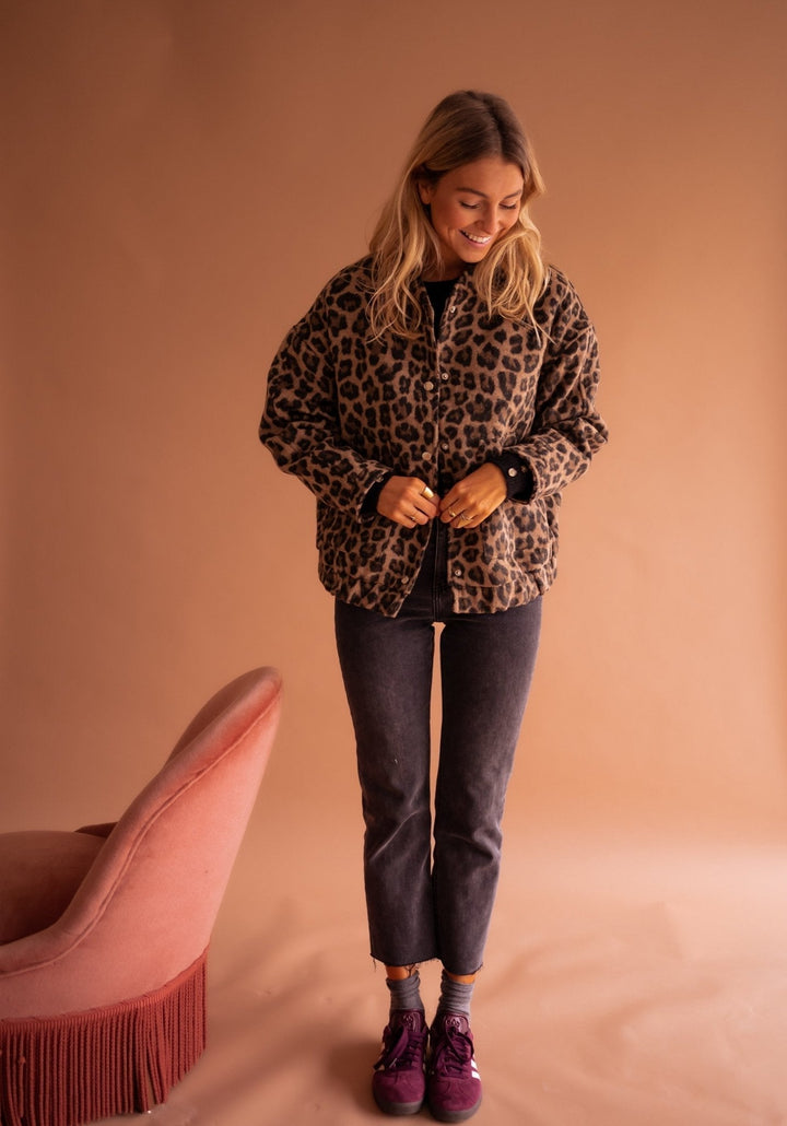 Sylvia | Button-Up Leopard Jacket