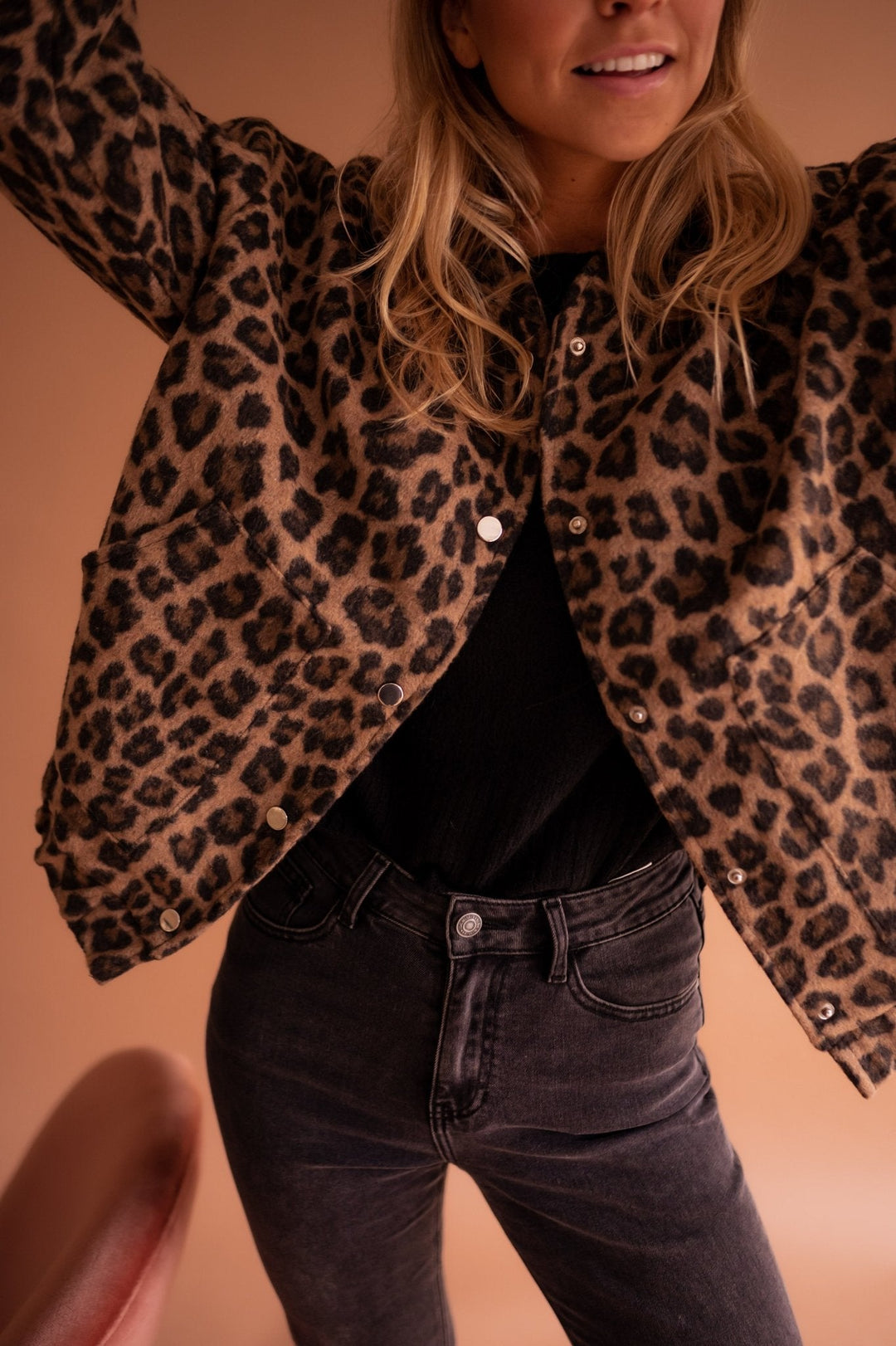 Sylvia | Button-Up Leopard Jacket